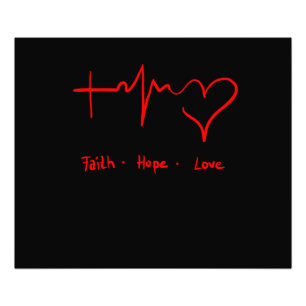 Faith Hope Kärlek Fototryck