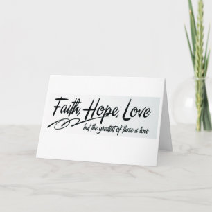 Faith Hope Kärlek Greeting Card Kort