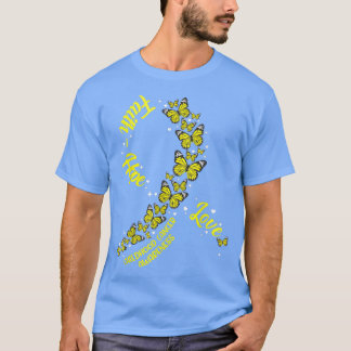 Faith Hope Kärlek Guld Butterflies Ribbon Childown T Shirt