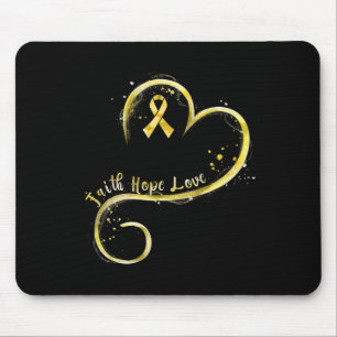 Faith Hope Kärlek Gult Ribbon Childnature Cancer A Musmatta