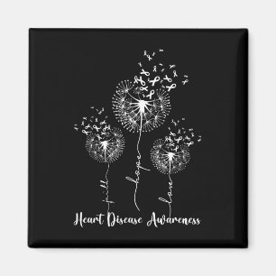 Faith Hope Kärlek Heart Disease Awareness Flower 1 Magnet
