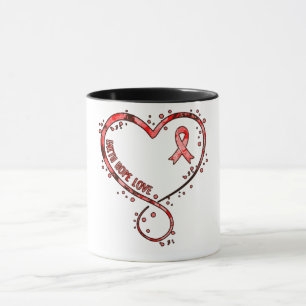 Faith Hope Kärlek Heart Disease Awareness Survivo Mugg