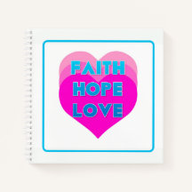 Faith Hope Kärlek Hearts Spiral bärbar dator