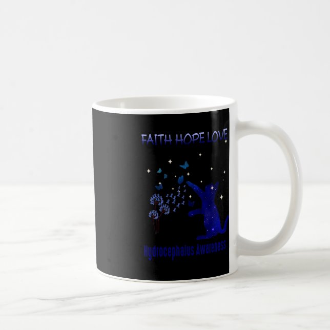 Faith Hope Kärlek Hydrocephalus Awareness 2 Kaffemugg (Höger)