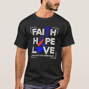 Faith Hope Kärlek Hypoplastics Lämnat hjärtsynd T Shirt