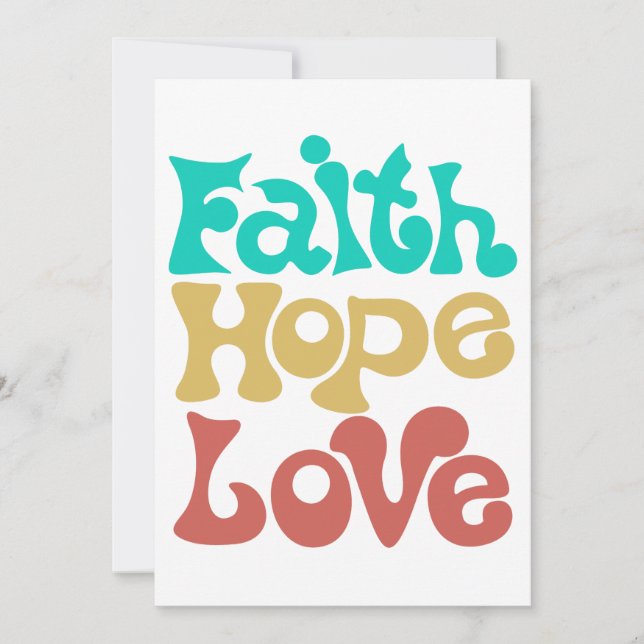 Faith Hope Kärlek Inbjudningar (Framsida)