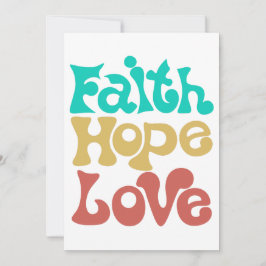 Faith Hope Kärlek Inbjudningar