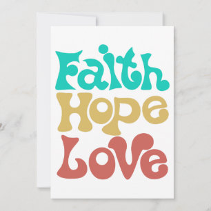 Faith Hope Kärlek Inbjudningar