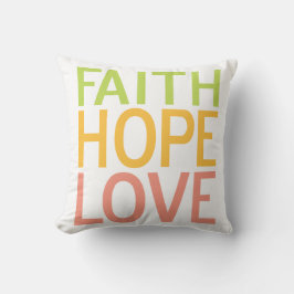 Faith Hope Kärlek inspirational Christian Pillow Kudde