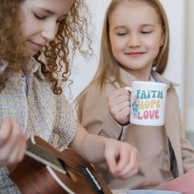 Faith Hope Kärlek inspirationsoffert Kaffemugg (Skapare uppladdad)