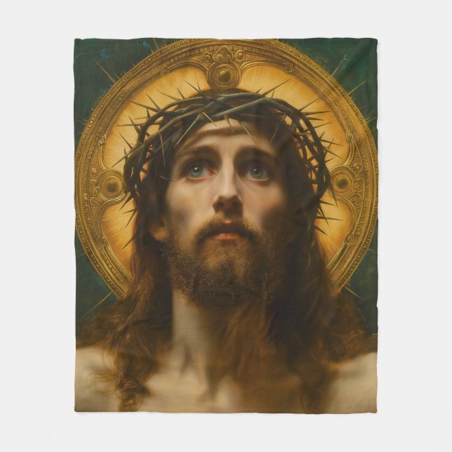 Faith Hope Kärlek | Jesus Kristus Christian Gift Fleecefilt (Framsidan)