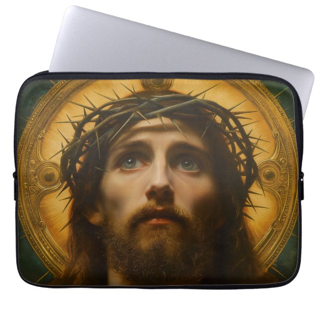 Faith Hope Kärlek | Jesus Kristus Christian Gift Laptop Fodral (Framsidan)