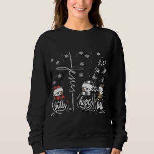 Faith Hope Kärlek Jesus Snögubbe Play Leopard Kris T Shirt