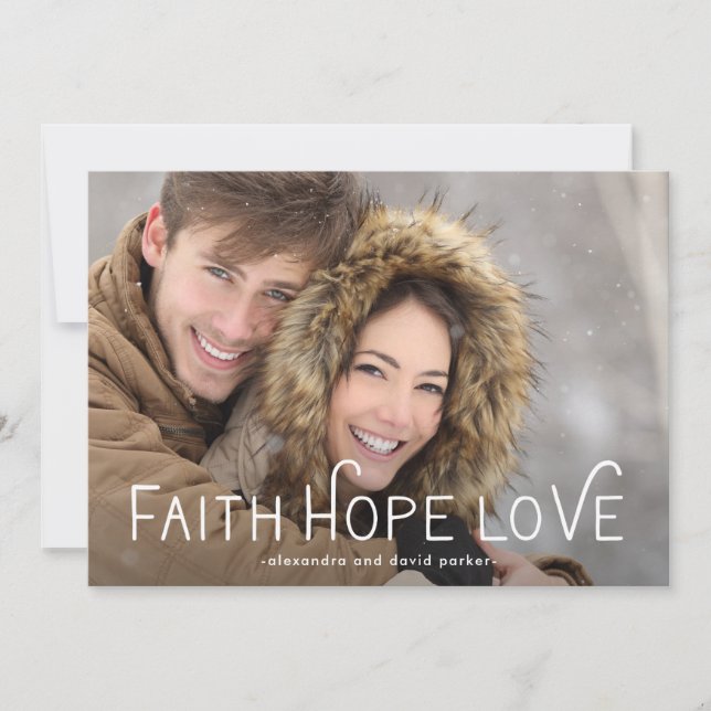 Faith Hope Kärlek | Julfoto Julkort (Framsida)