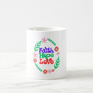 Faith hope kärlek kaffemugg