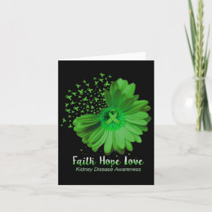 Faith Hope Kärlek Kidney Disease Awareness Solros Kort
