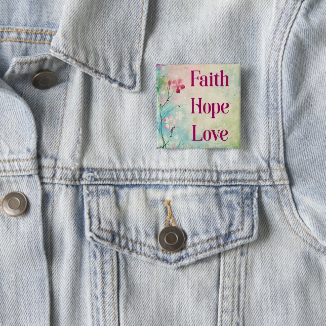 Faith Hope Kärlek Knapp (In Situ)