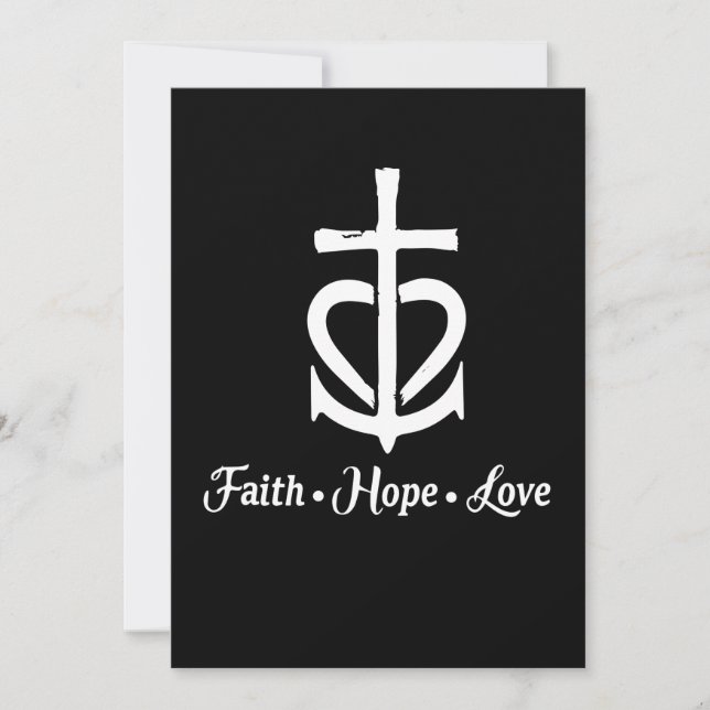Faith Hope Kärlek Kor Anchor Heart Jesus Spara Datumet (Framsida)