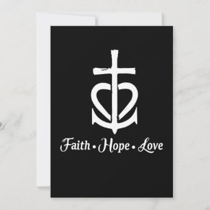 Faith Hope Kärlek Kor Anchor Heart Jesus Spara Datumet