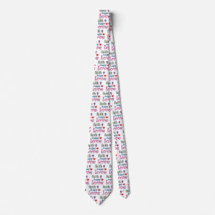 Faith Hope Kärlek Kor Heart Tie Slips
