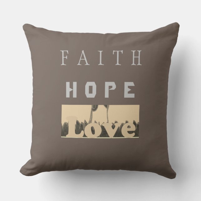 Faith Hope Kärlek Kudde (Framsida)