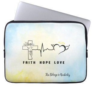 Faith Hope Kärlek Laptop Fodral