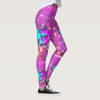 Faith - Hope - Kärlek Leggings
