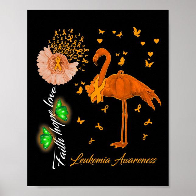 Faith Hope Kärlek Leukemia Awareness Poster (Framsidan)