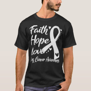 Faith Hope Kärlek Lung Cancer Awareness T Shirt