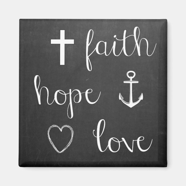 Faith, Hope, Kärlek Magnet (Framsidan)