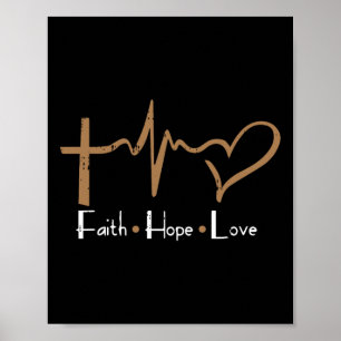 Faith Hope Kärlek Manar Black History Month Women Poster