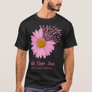 Faith Hope kärlek medvetenhet om bröstcancer T Shirt