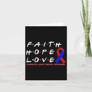 Faith Hope Kärlek Medvetenhet om hjärtsjukdomar Kort