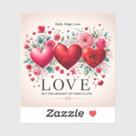 Faith Hope Kärlek, men det underbarare är Kärlek Klistermärken