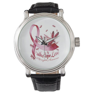 Faith Hope Kärlek Meningitis Awareness Dragonfly Armbandsur