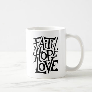 Faith Hope Kärlek | Modern kristen Religiösa Kaffemugg