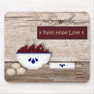 Faith Hope Kärlek Mousepad Musmatta