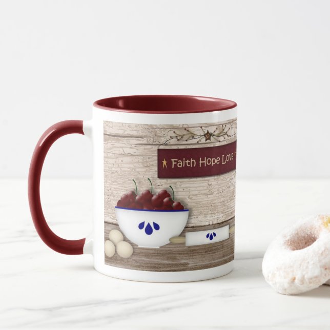 Faith Hope Kärlek Mugg (Med munk)