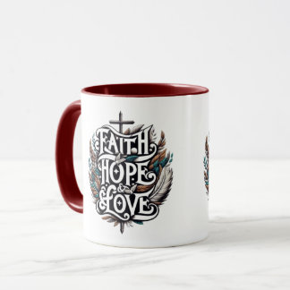 Faith, Hope & Kärlek Mugg