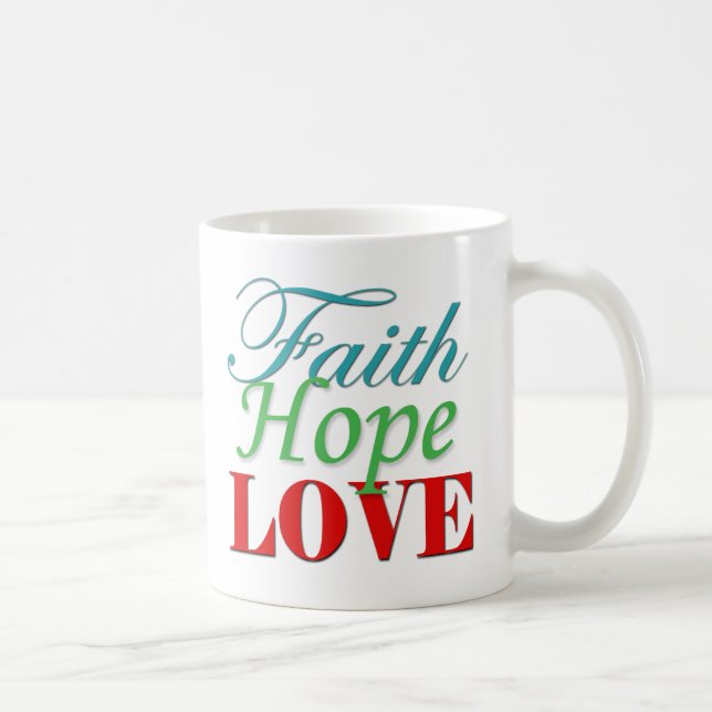 "Faith Hope & Kärlek" mugg (Höger)