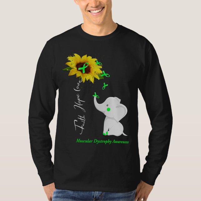 Faith Hope Kärlek Muskeldystrophy Awareness T Shirt (Framsida)