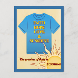 Faith, Hope, Kärlek och Sunshine Vykort