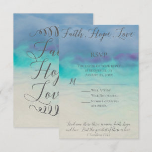 Faith Hope Kärlek OSA Reply Card Inbjudningar