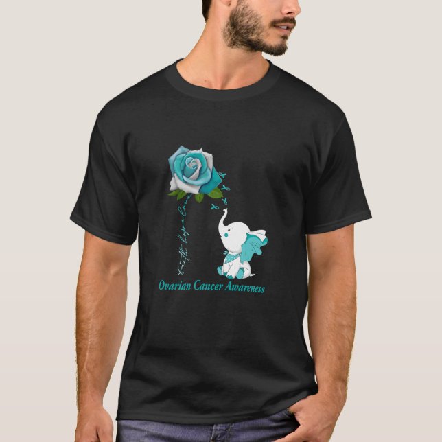 Faith Hope Kärlek Ovarian Cancer Awareness T Shirt (Framsida)