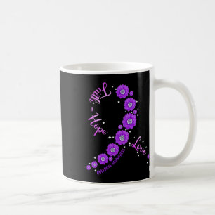 Faith Hope Kärlek överdosering Medvetenhet Ribbon Kaffemugg