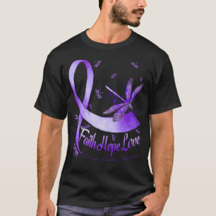 Faith Hope Kärlek Pancreatic Chronic Awareness Dra T Shirt
