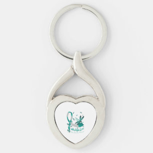Faith Hope Kärlek Panic Disorder Awareness Dragonf Twisted Heart Silverfärgad Nyckelring