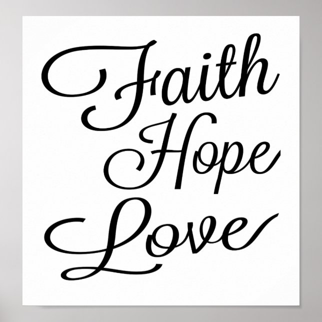Faith Hope Kärlek Poster (Framsidan)