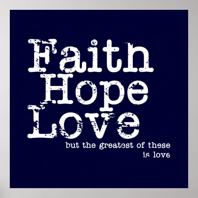 Faith, Hope, Kärlek Poster (Framsidan)