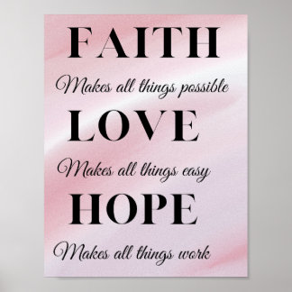 Faith, Hope, Kärlek Poster